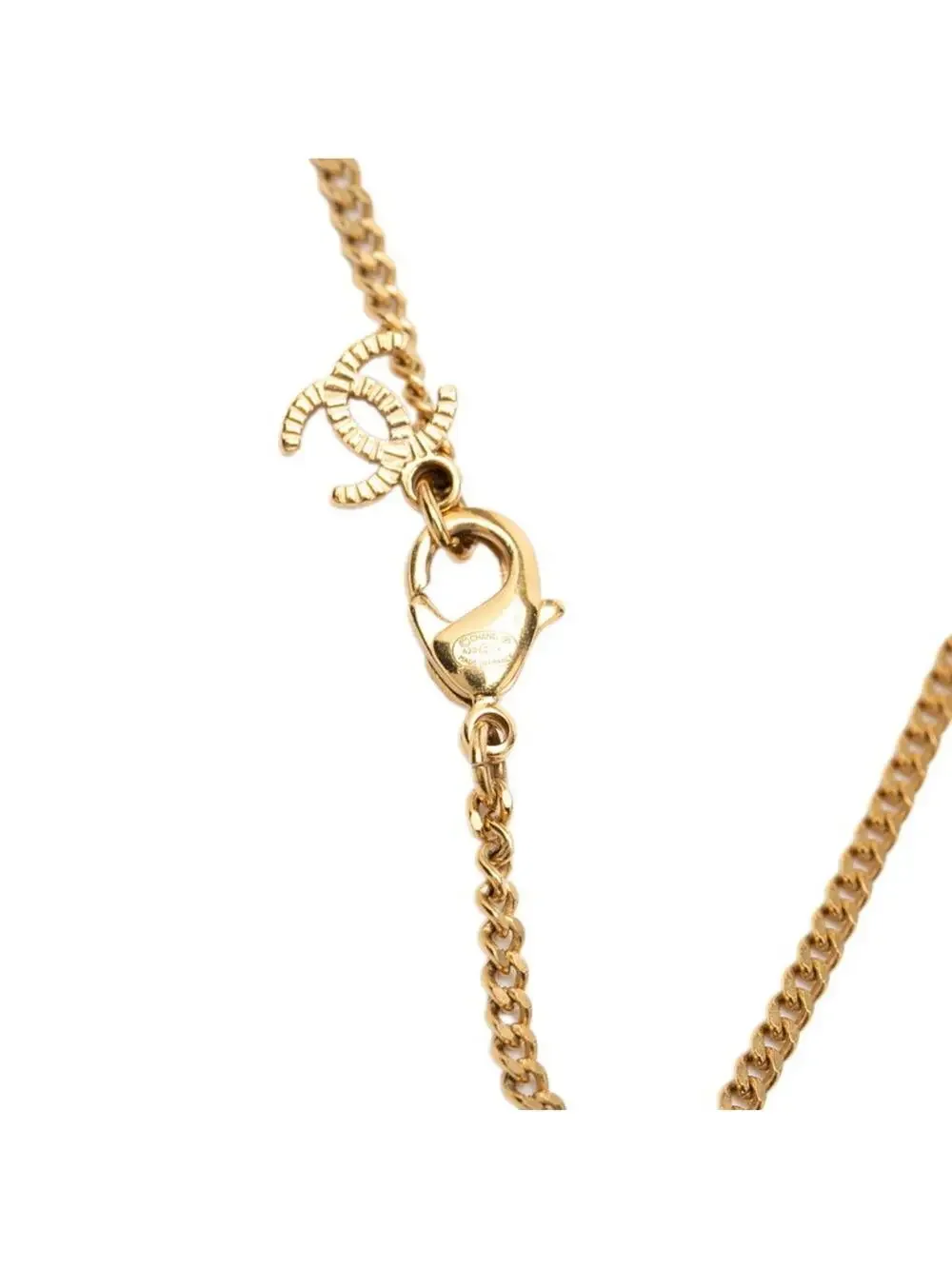 Chanel Cc Logo Pendant Necklace Gold- #287721C78B